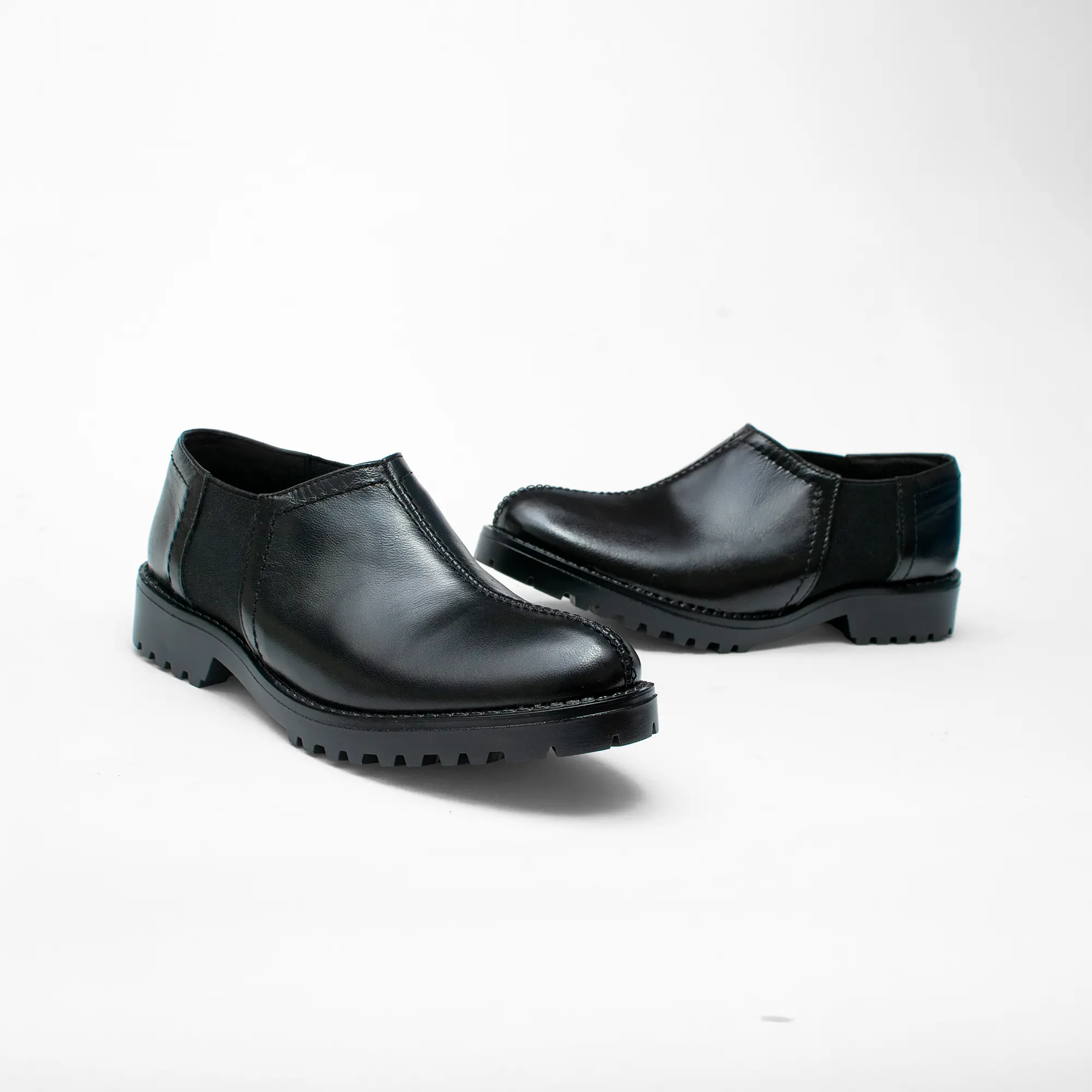 Mocasín Negro Suela Chunky SSC