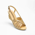 Sandalia de Cuña Beige 343