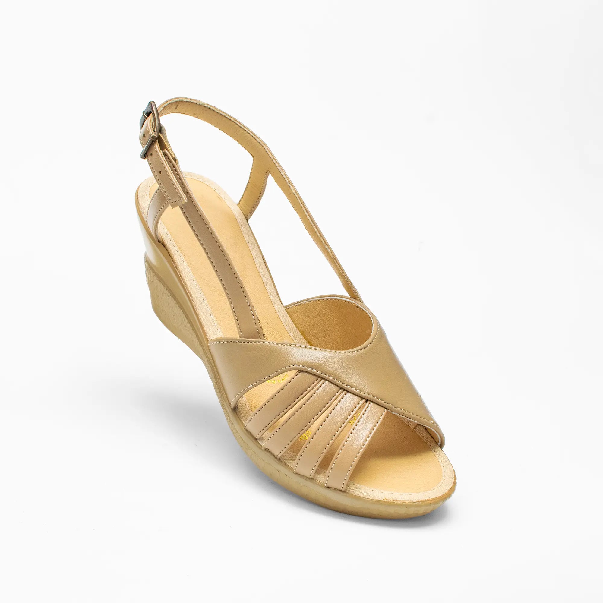 Sandalia de Cuña Beige 343
