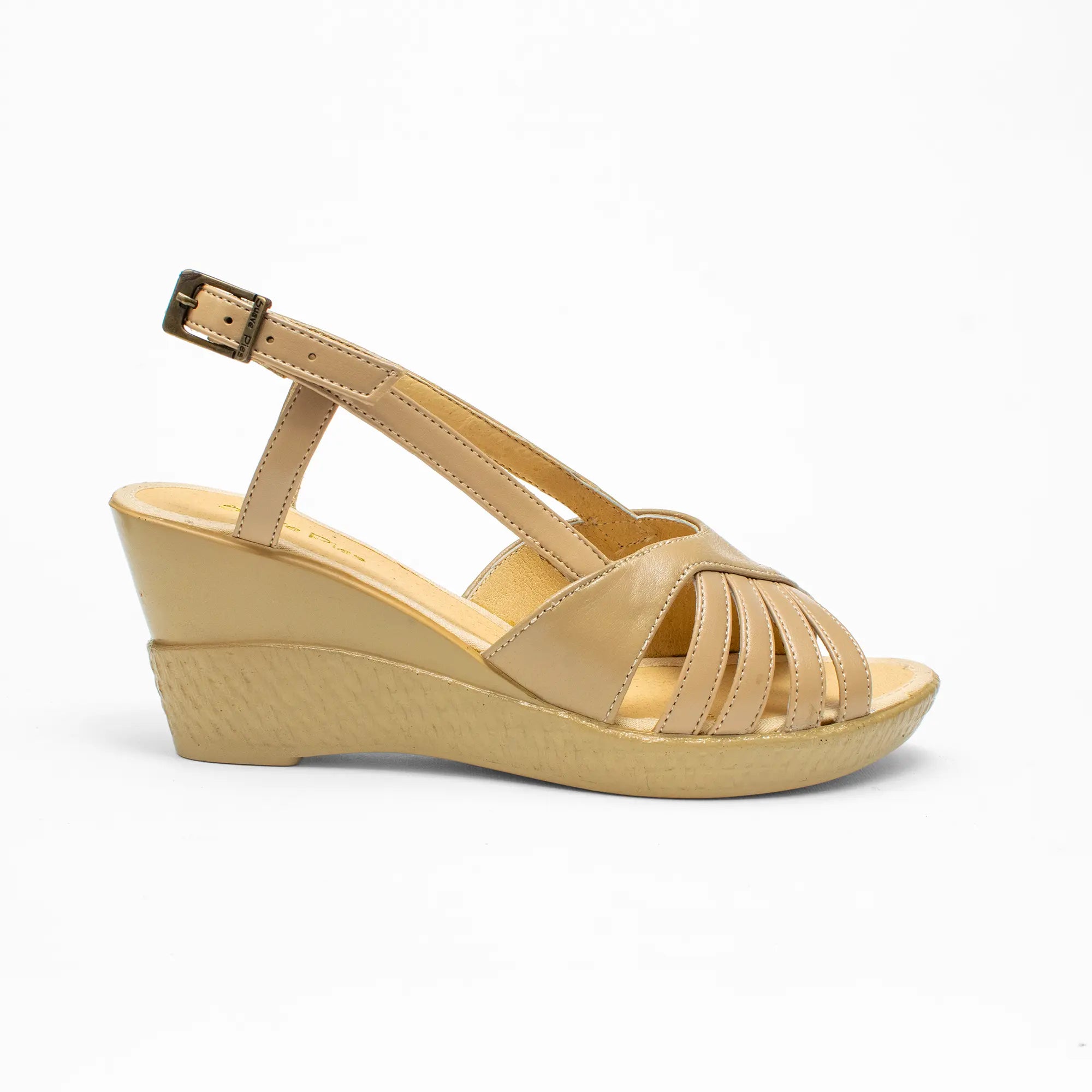 Sandalia de Cuña Beige 343