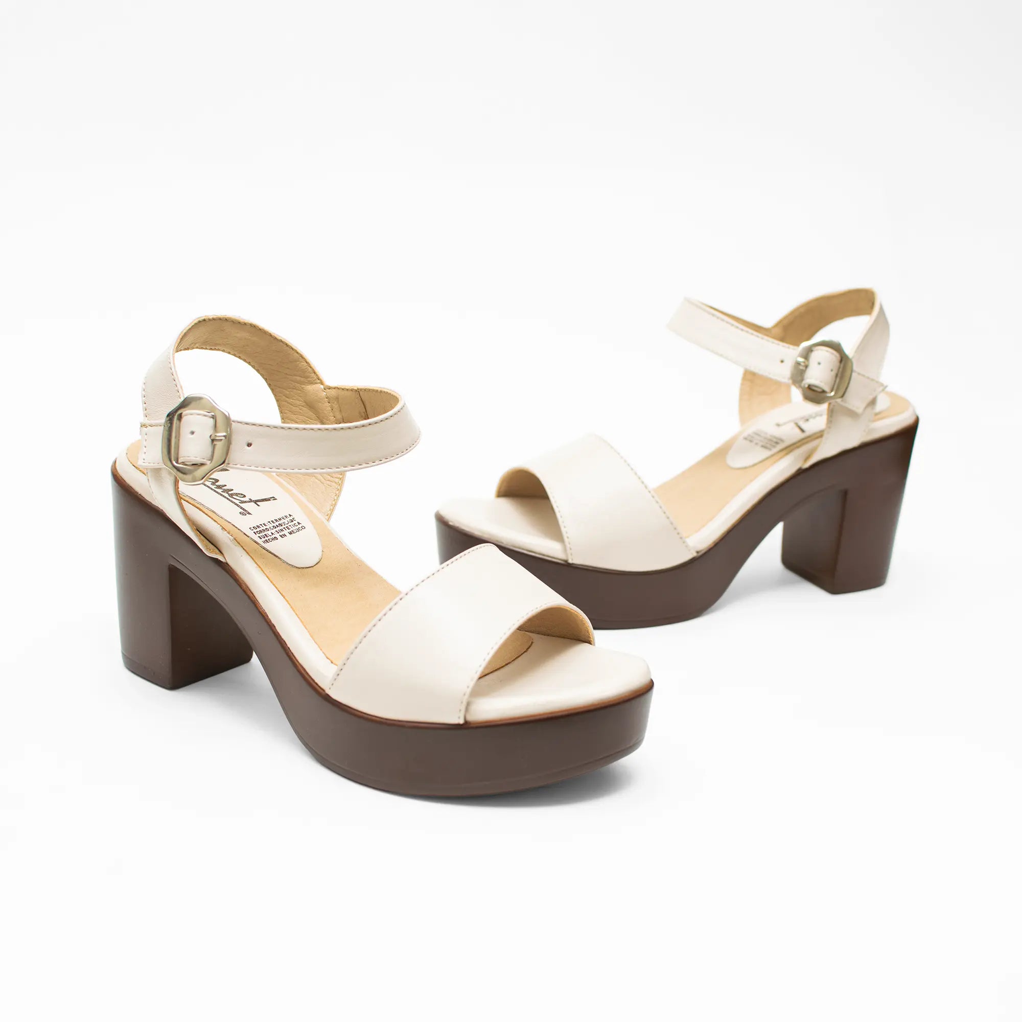 Sandalia Plataforma Crema SSC