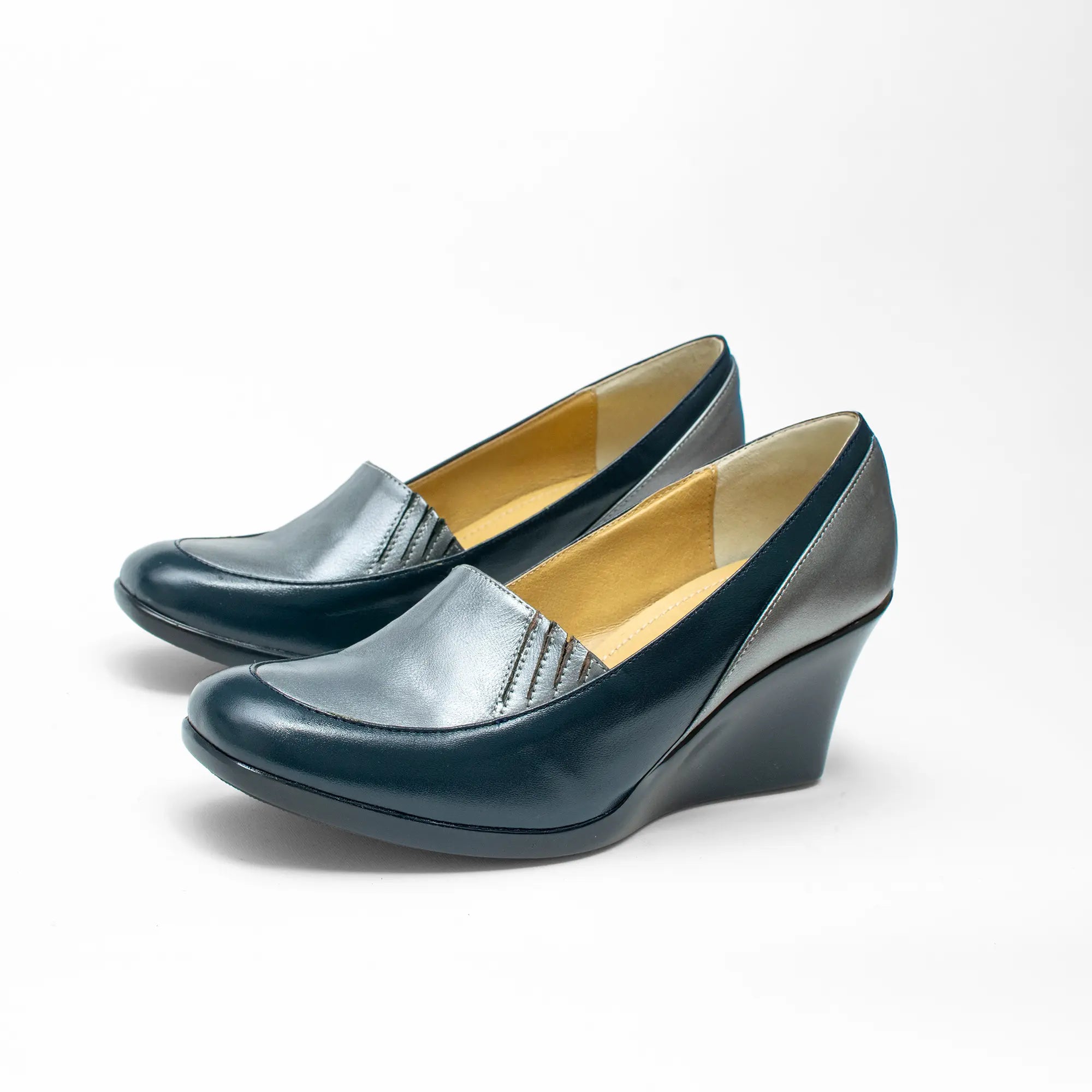 Mocasín con Cuña Azul