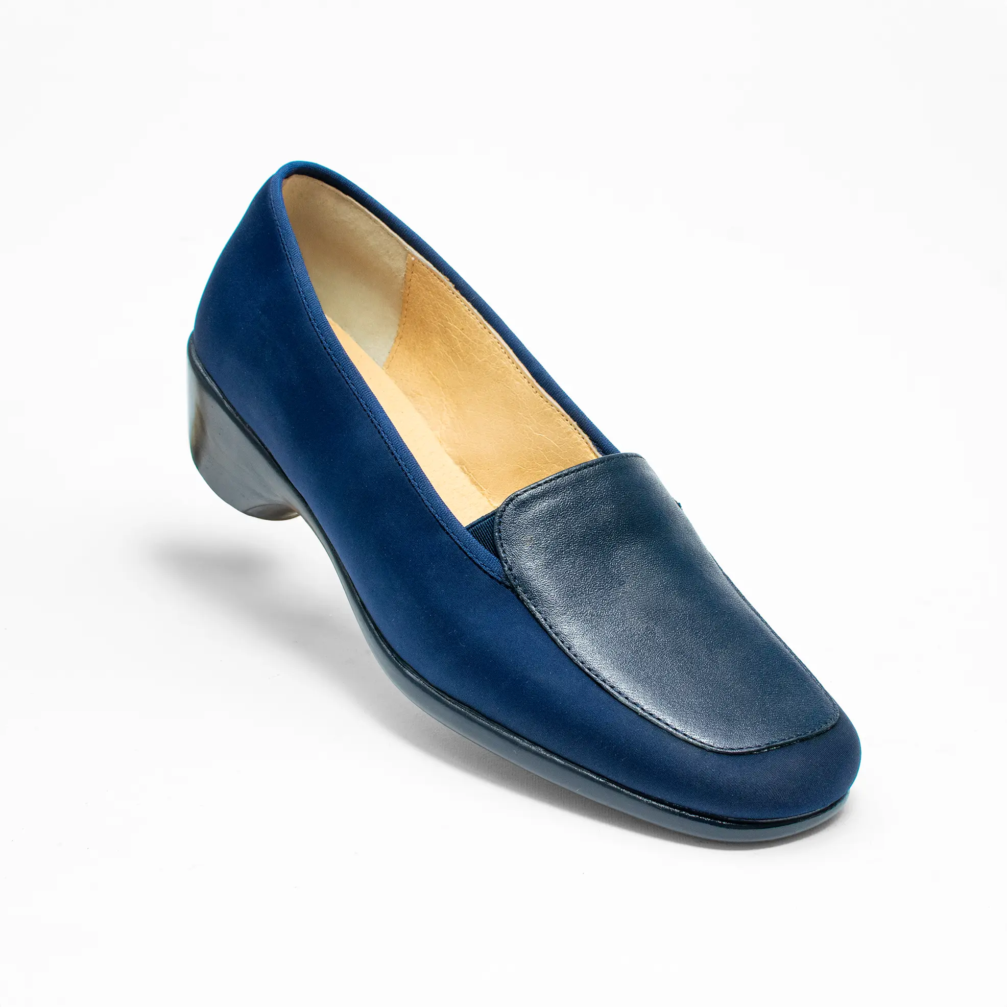 Mocasín Azul Marino Tacón Bajo SS