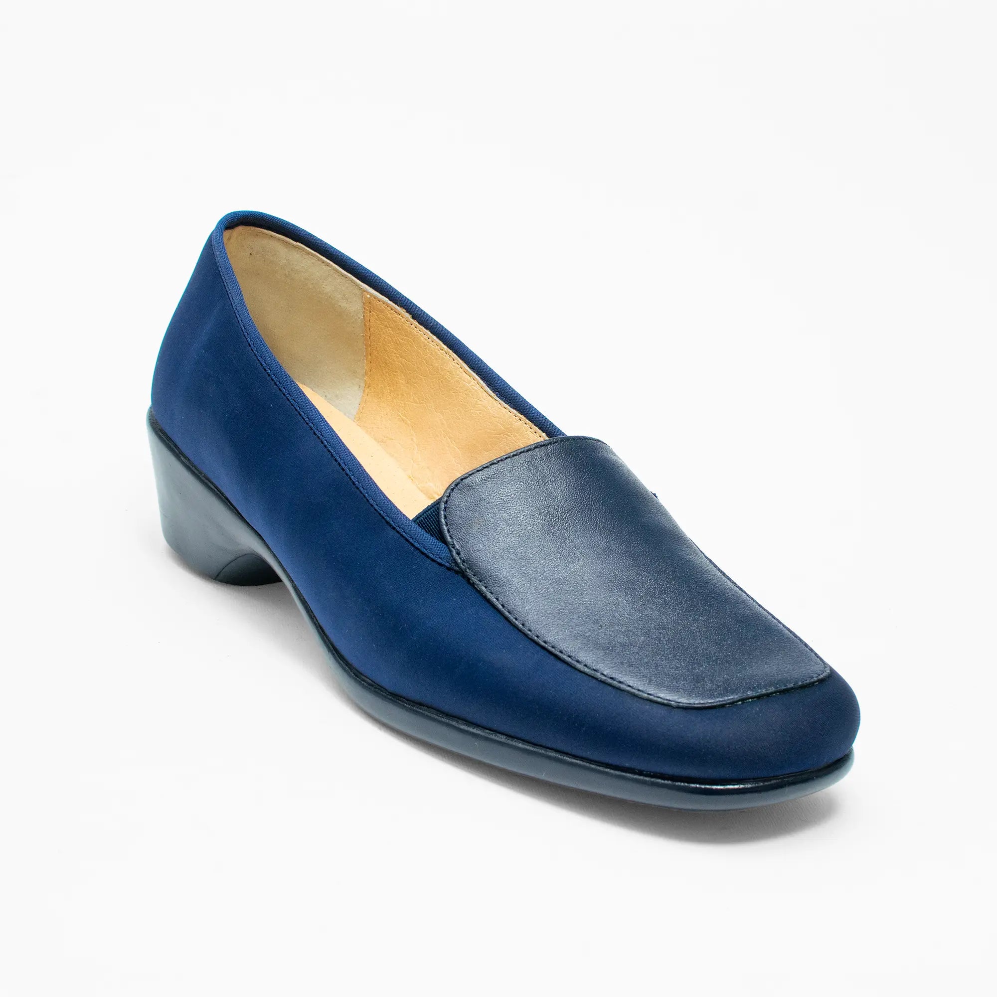 Mocasín Azul Marino Tacón Bajo SS