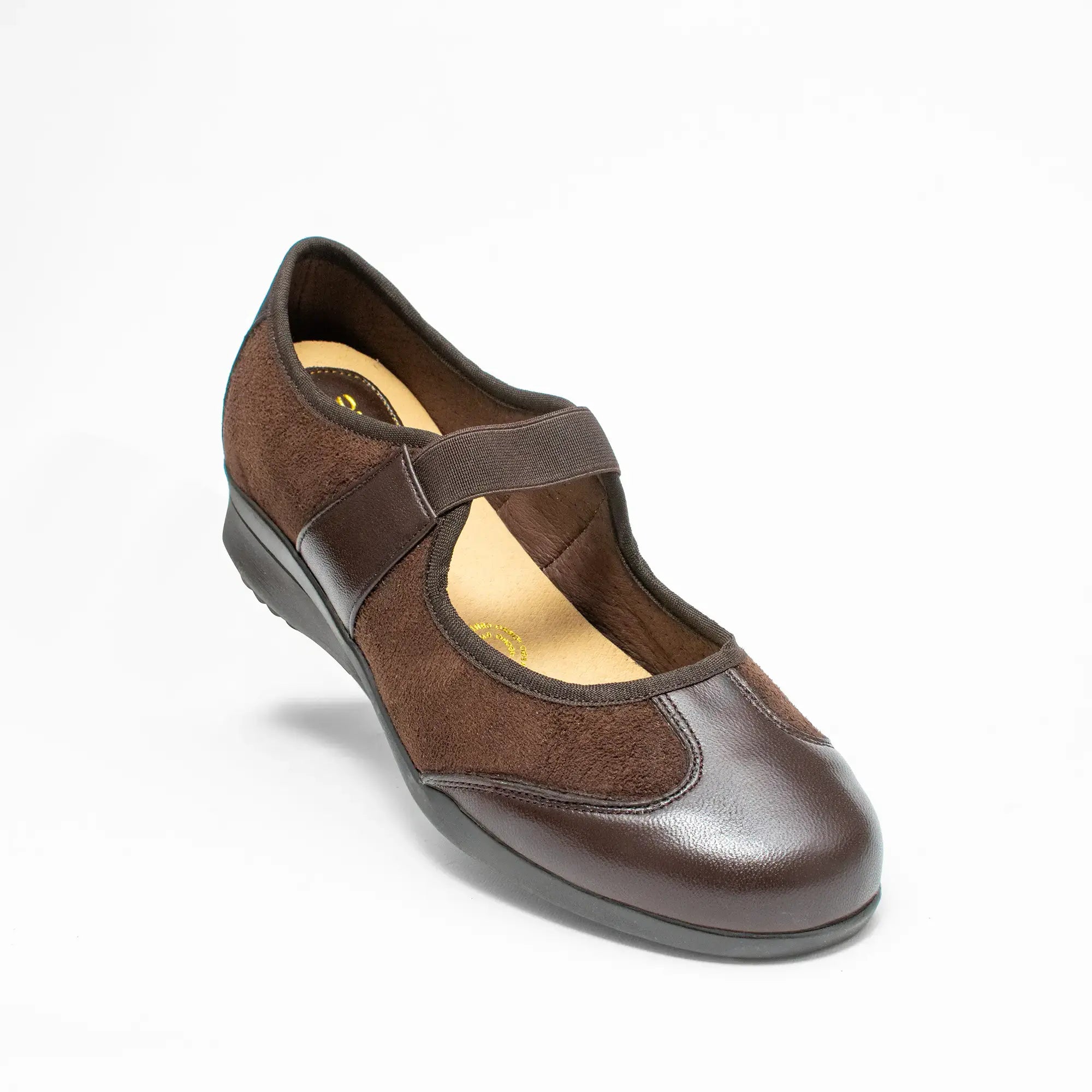 Zapato Mary Jane Gamuza Café 361