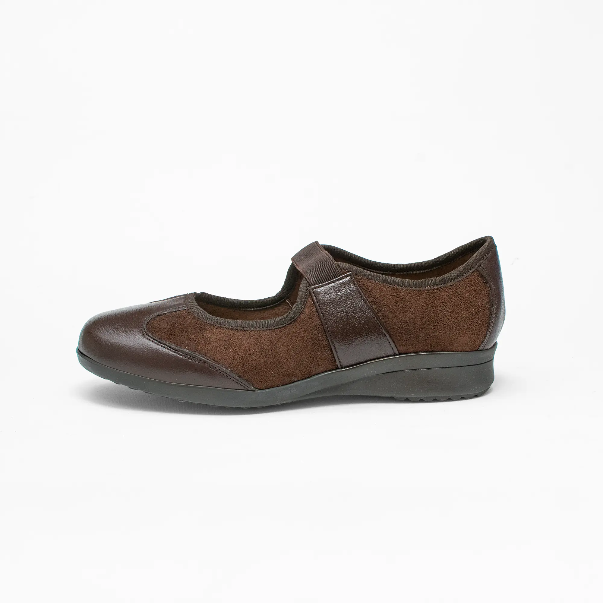 Zapato Mary Jane Gamuza Café 361