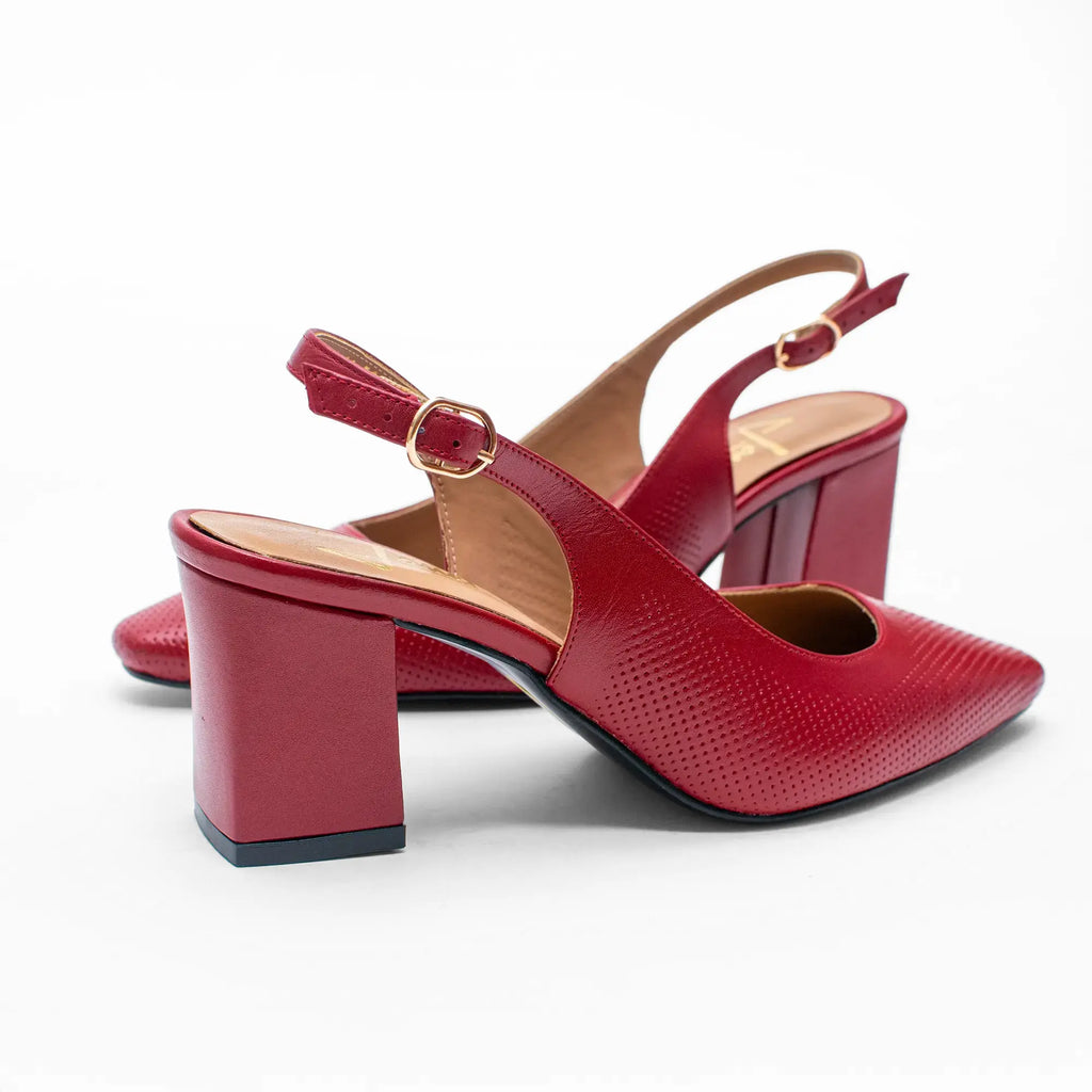 Zapato Piel Rojo 9020