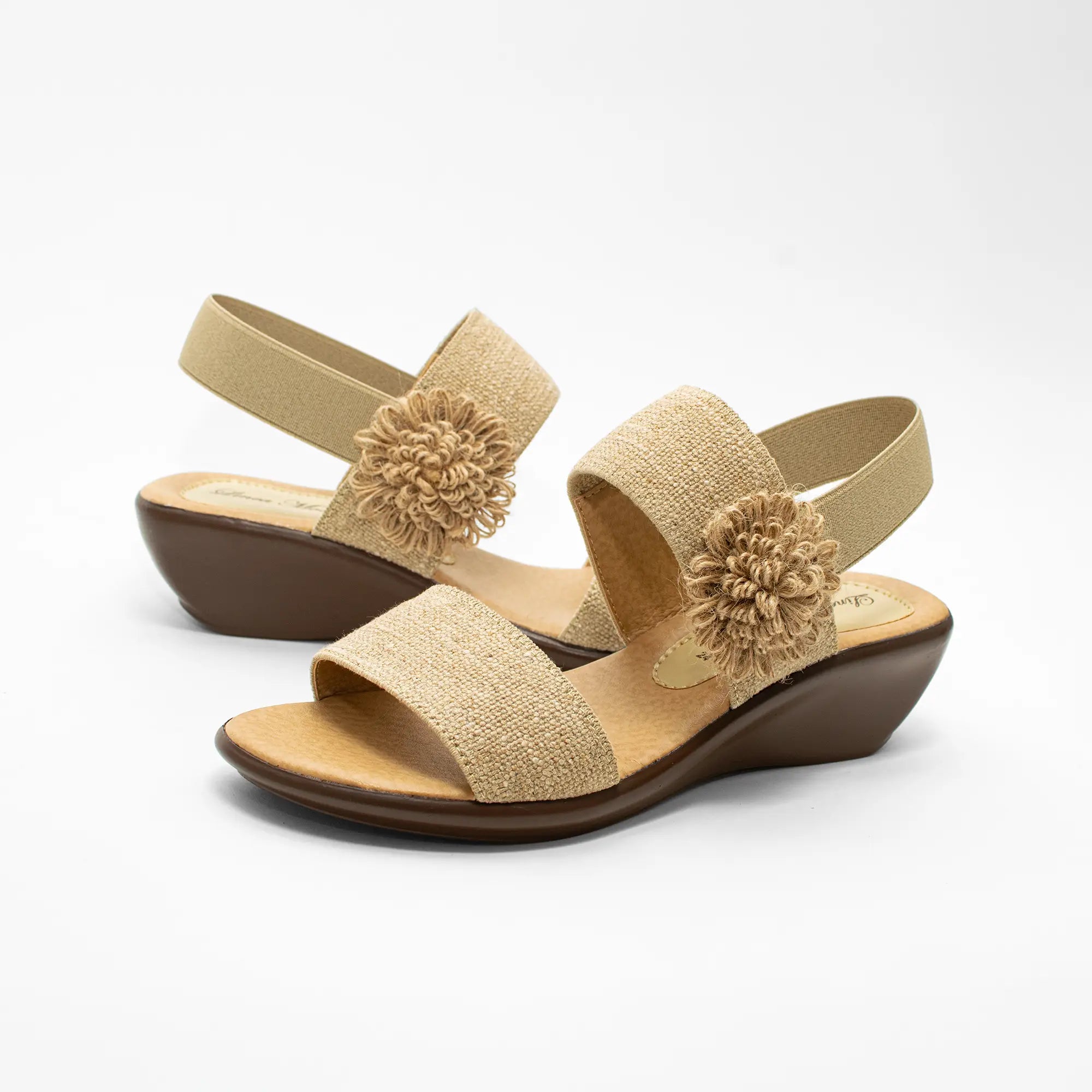 Sandalia Miami Beige con Flor Miami