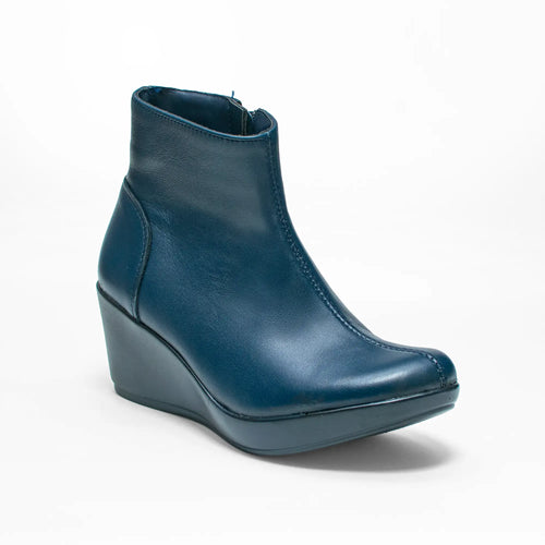 Botin Piel Azul 0181
