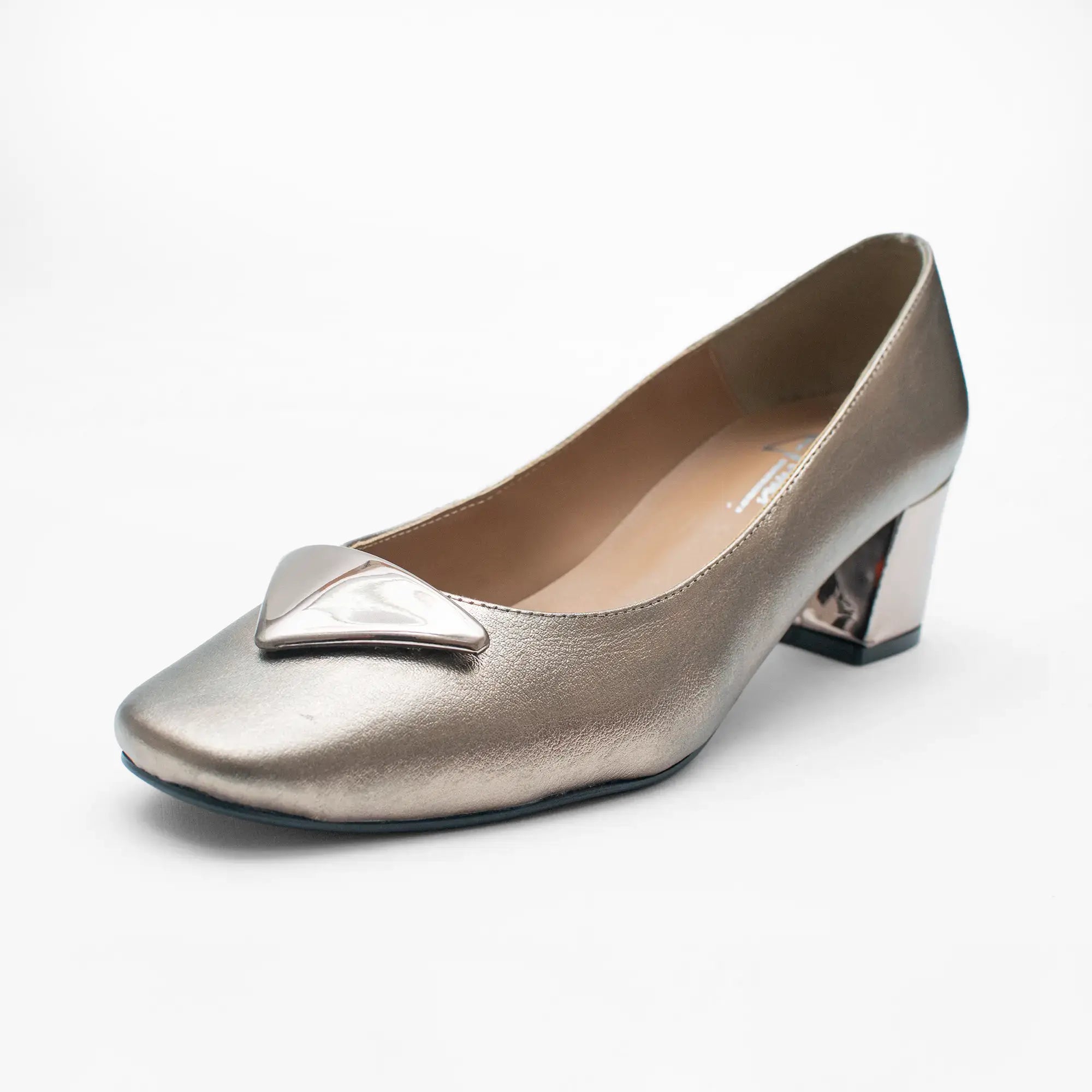 Zapato Piel Seda Champagne 0761