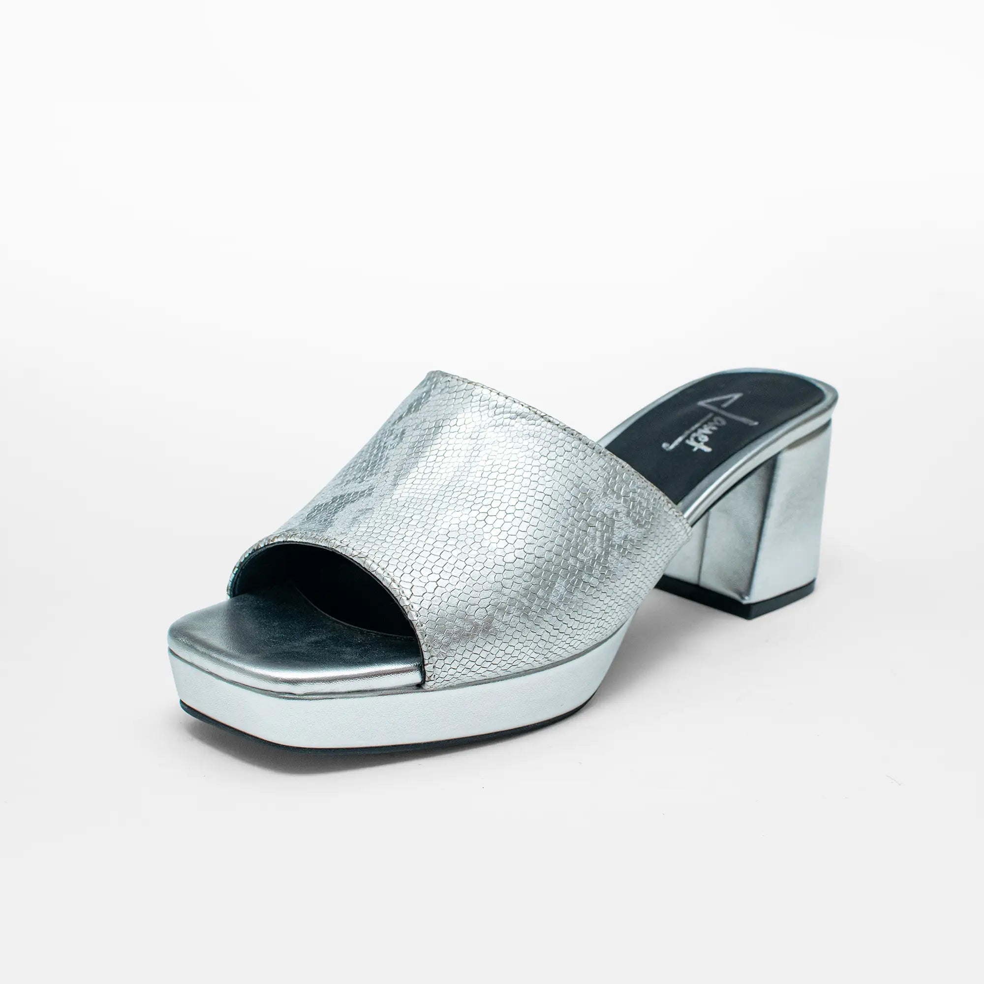 Sandalia Mule Plata 1034