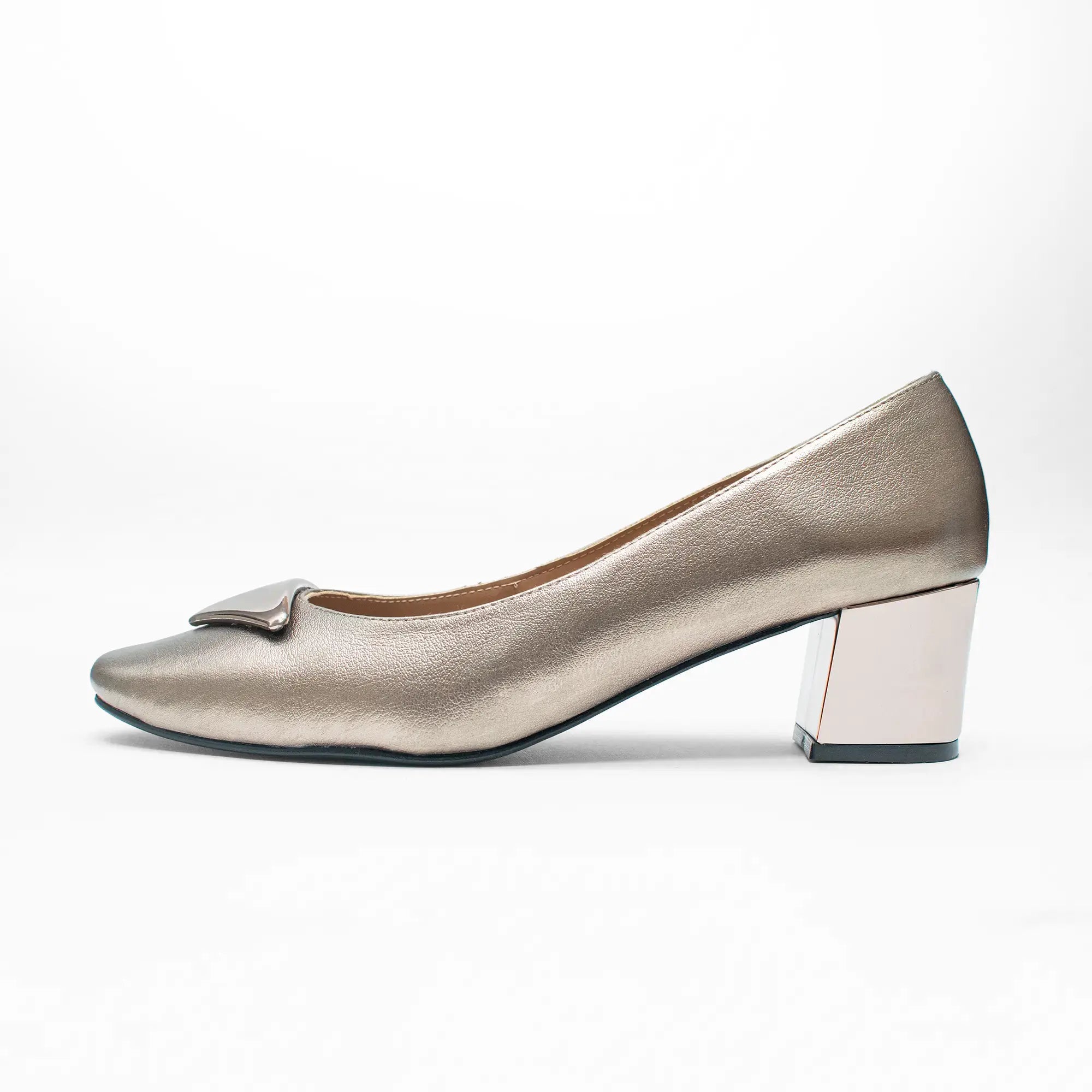 Zapato Piel Seda Champagne 0761