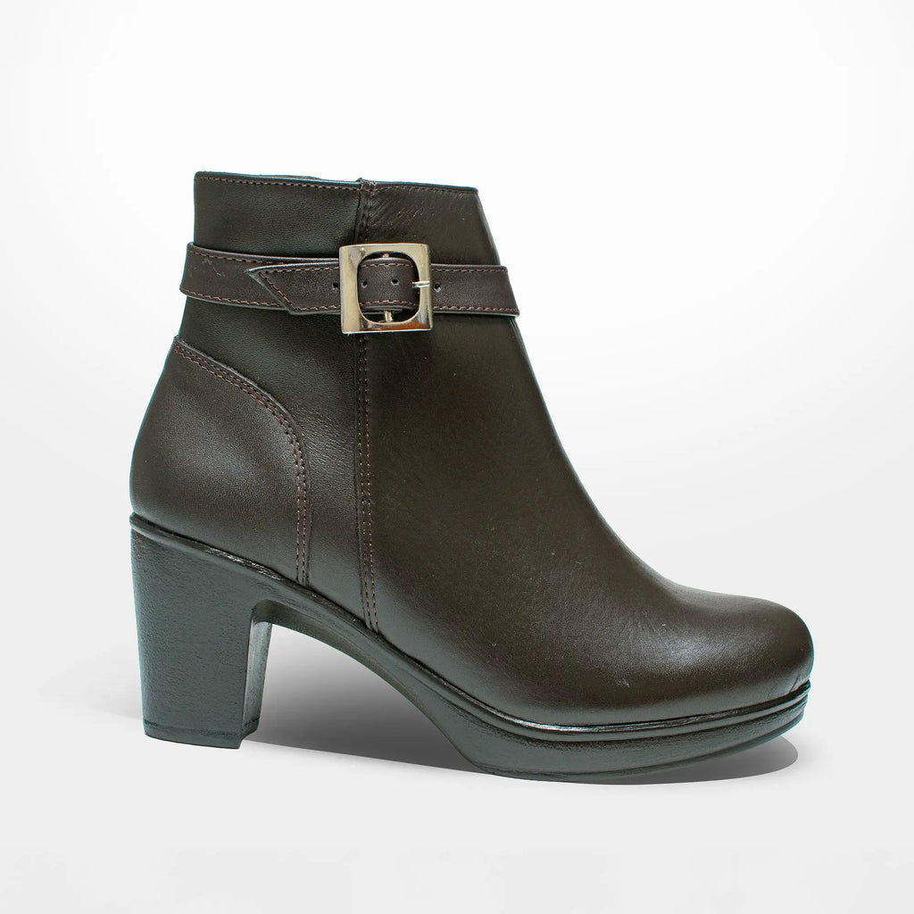 Botin Hebilla Piel Café 1320