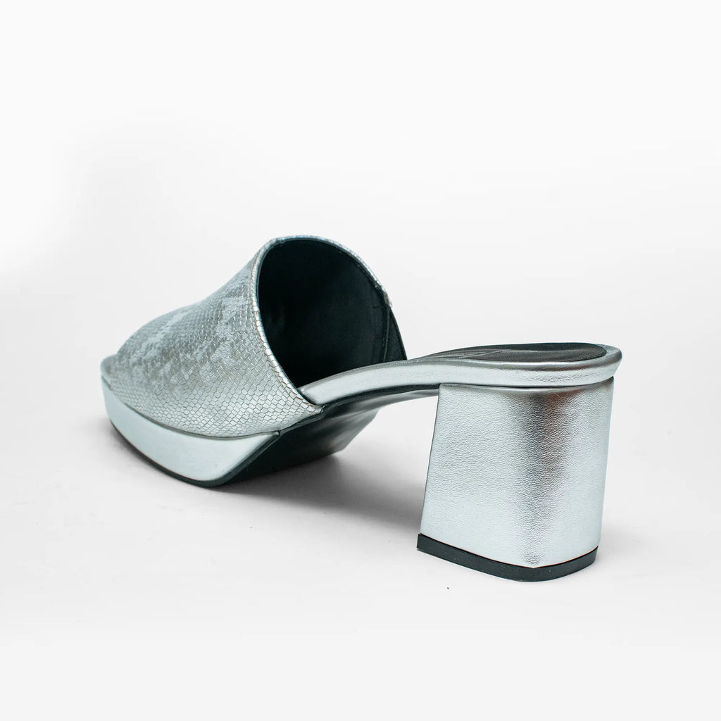 Sandalia Mule Plata 1034