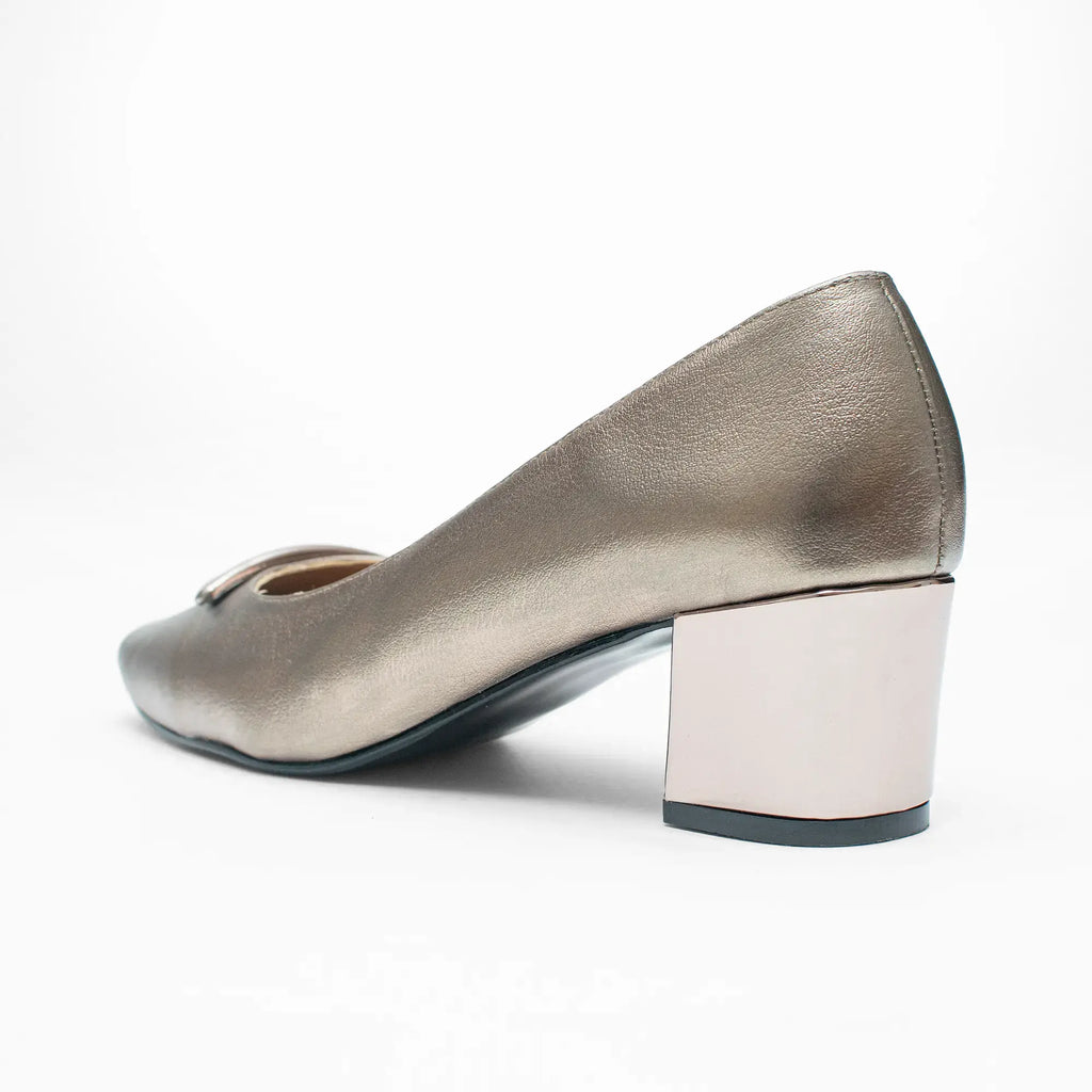 Zapato Piel Seda Champagne 0761