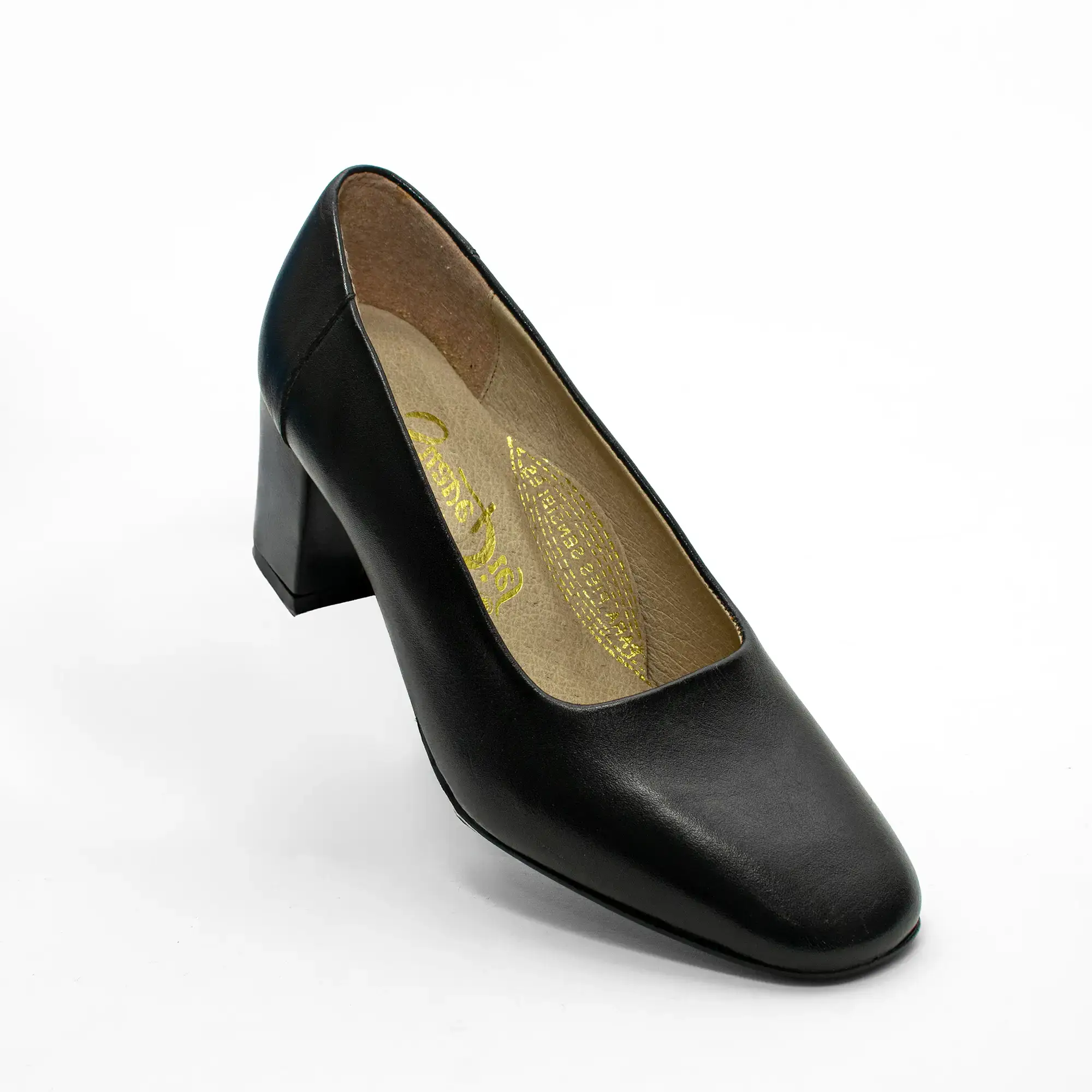 Zapato Tacón Medio Ancho Negro SKU
