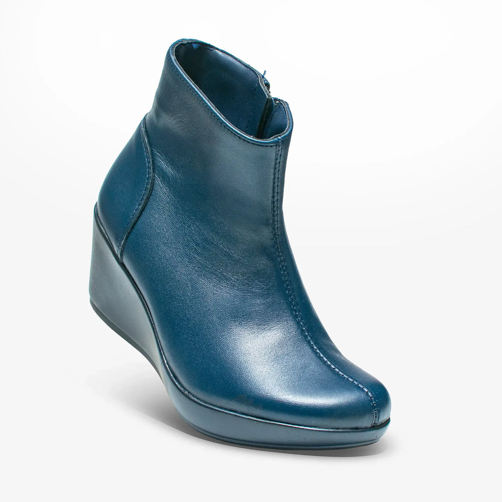 Botin Piel Azul 0181