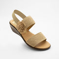 Sandalia Miami Beige con Flor Miami